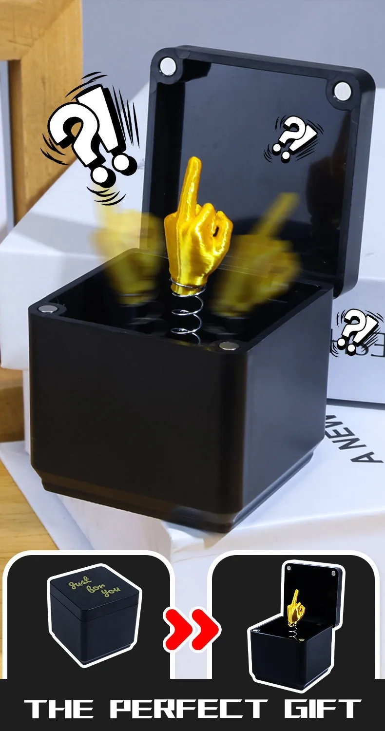 Christmas Interesting Prank Gift Middle Finger in Box Funny Creative  Surprise Gifts Office Desk Decoration 2026 Gift Christmas