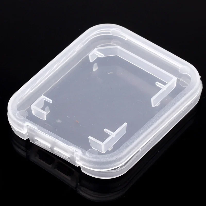 1-10Pcs Transparent Plastic Storage Boxes SD Camera CF Memory Card Case With Cover Phone TF Card Packaging Portable Box Home