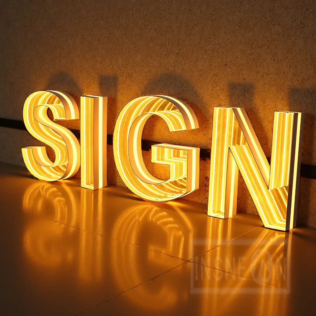 Custom Infinity Mirror LED LOGO Sign Personalized Mirror Wall Business Indoor Decoration for Bar Salon