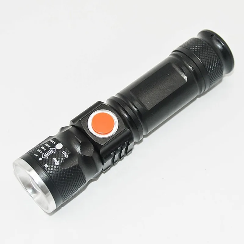 Rechargeable Aluminum Alloy LED Flashlight - Bright Long-Lasting Zoomable Focus Mini Work Light for Outdoor And Indoor Use