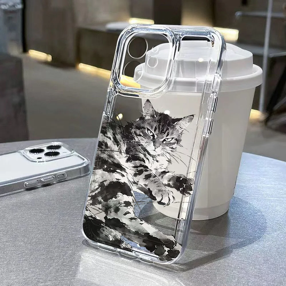 TPU TPU Shockproof Phone Case For iPhone 18 Pro Max 17 16 15 14 13 12 11 Pro Max Plus Clear Anti-fall Cute Kitten Transparent Cover - Aliexpress Deal