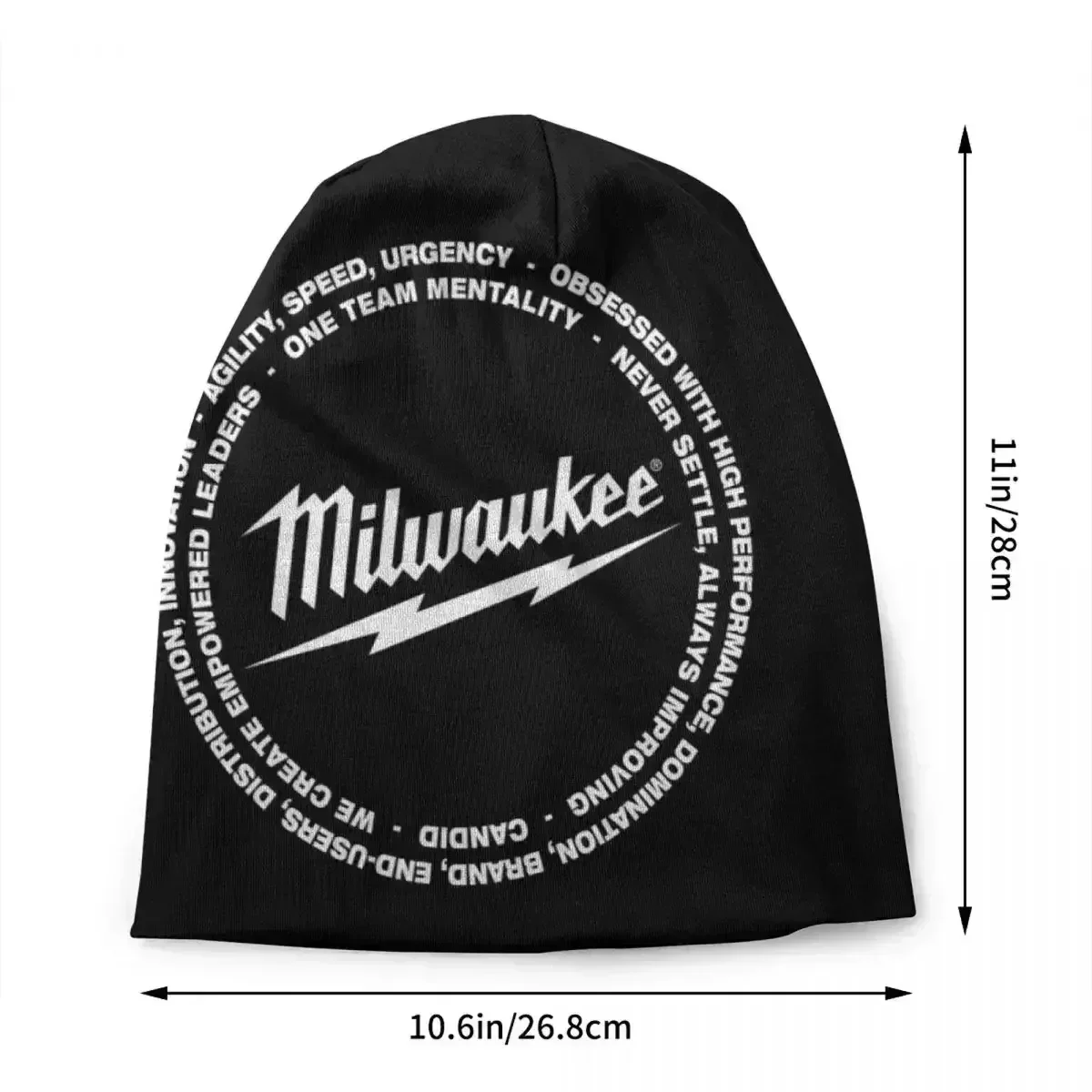 Unisex Winter Warm Bonnet Femme Knitted Hats Cool Milwaukees Culture Logo Beanie Cap Outdoor Heavy Duty Beanies Caps For Women