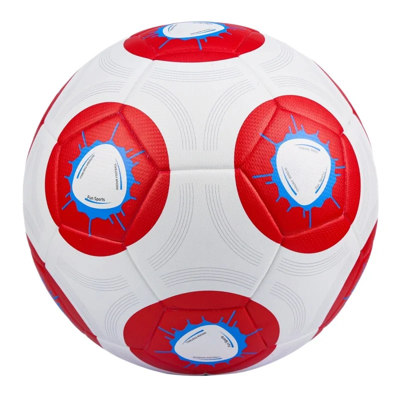 Penjualan Langsung Pabrik Aiju Logo Kustom Ukuran 5 Bola Sepak Latihan Desain Baru Kulit PU Bola Sepak Untuk Remaja Dan Dewasa