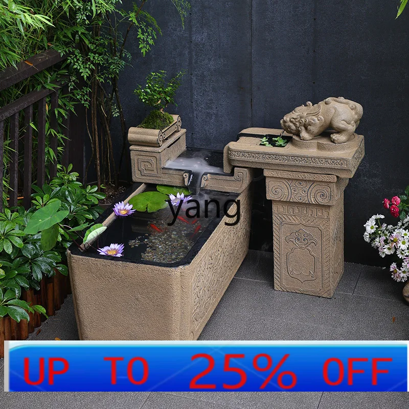LHH  courtyard flowing water ornament terrace balcony landscaping fish pond circulating water system landscape