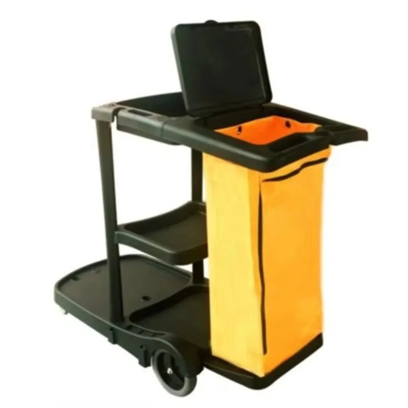 High Quality Multifunction Janitor Cart with Cover Excellent Cleaning Trolley