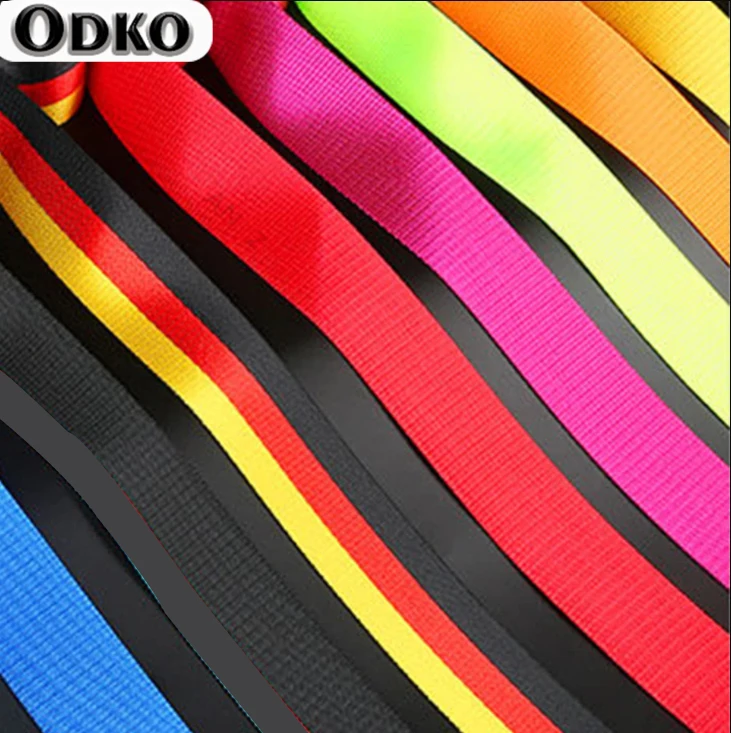 New Car Seat Belt Webbing Strap Thicken Car Modified Child Safety Seat Safety Belts Harness Backpack Belt Fashion Color Ribbon A