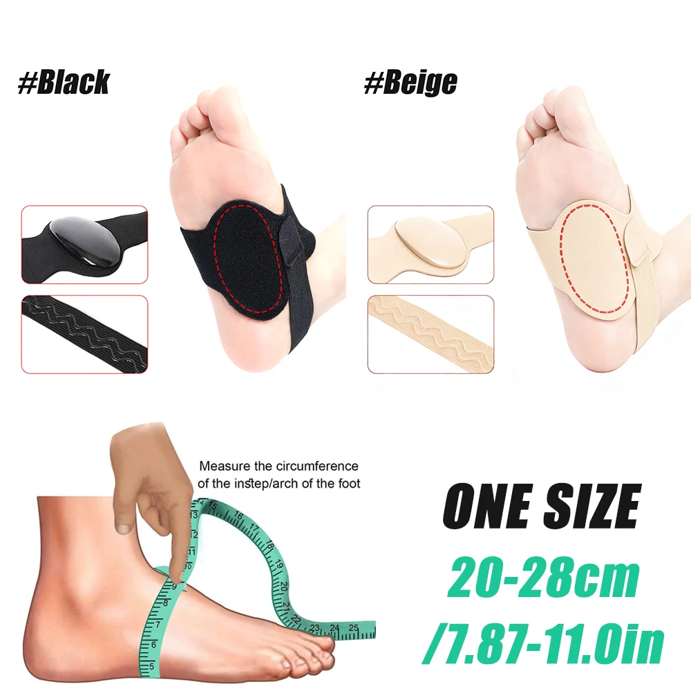 1Pcs Arch Support Brace for Plantar Fasciitis Pain Relief, Adjustable Foot Sleeve with Gel Pads, Orthotic Support for Men Women