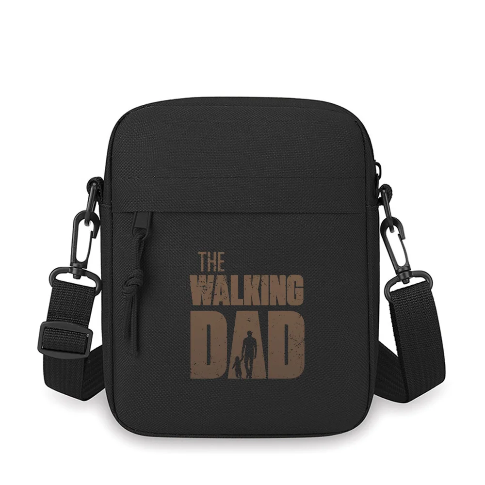 

Dad walking with small person Men Crossbody Bag Single Shoulder Women Cartoon Anime Film Printing Design Unisex