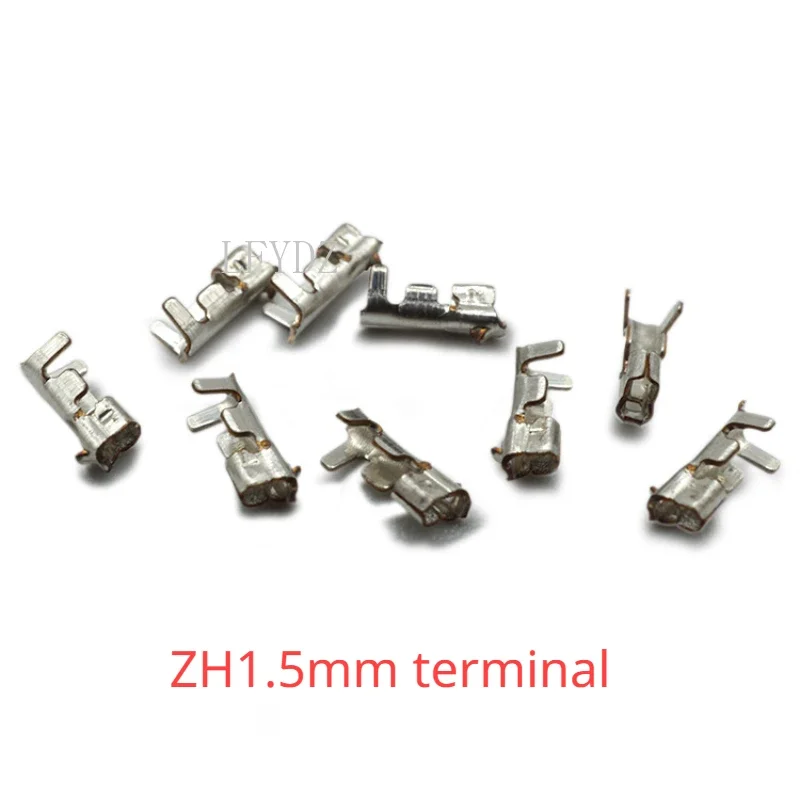 100pcs Zh1.5mm terminal Pitch 1.5mm Continuous Winding Terminal Languette Connector Cold Crimping Head Phosphor Copper Terminal