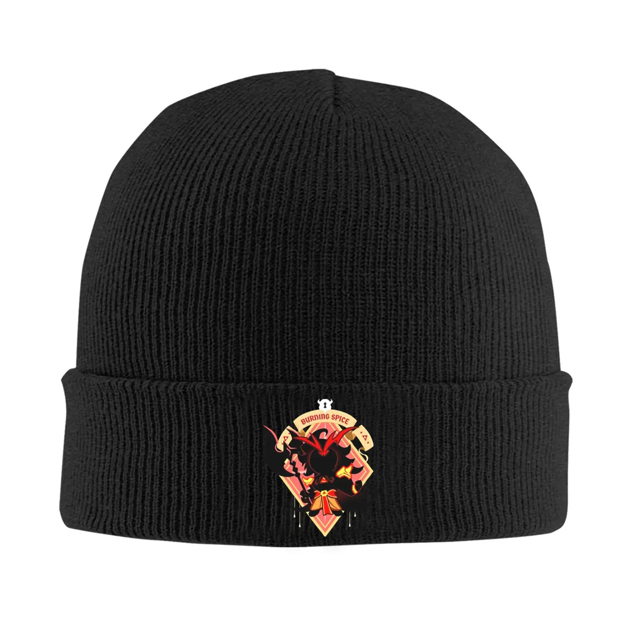 Cookie Run Kingdom Burning Spice Cookie Knitted Hats Autumn Winter Skullies Beanies Runner Game Cap Acrylic Hot Sale Skullcap