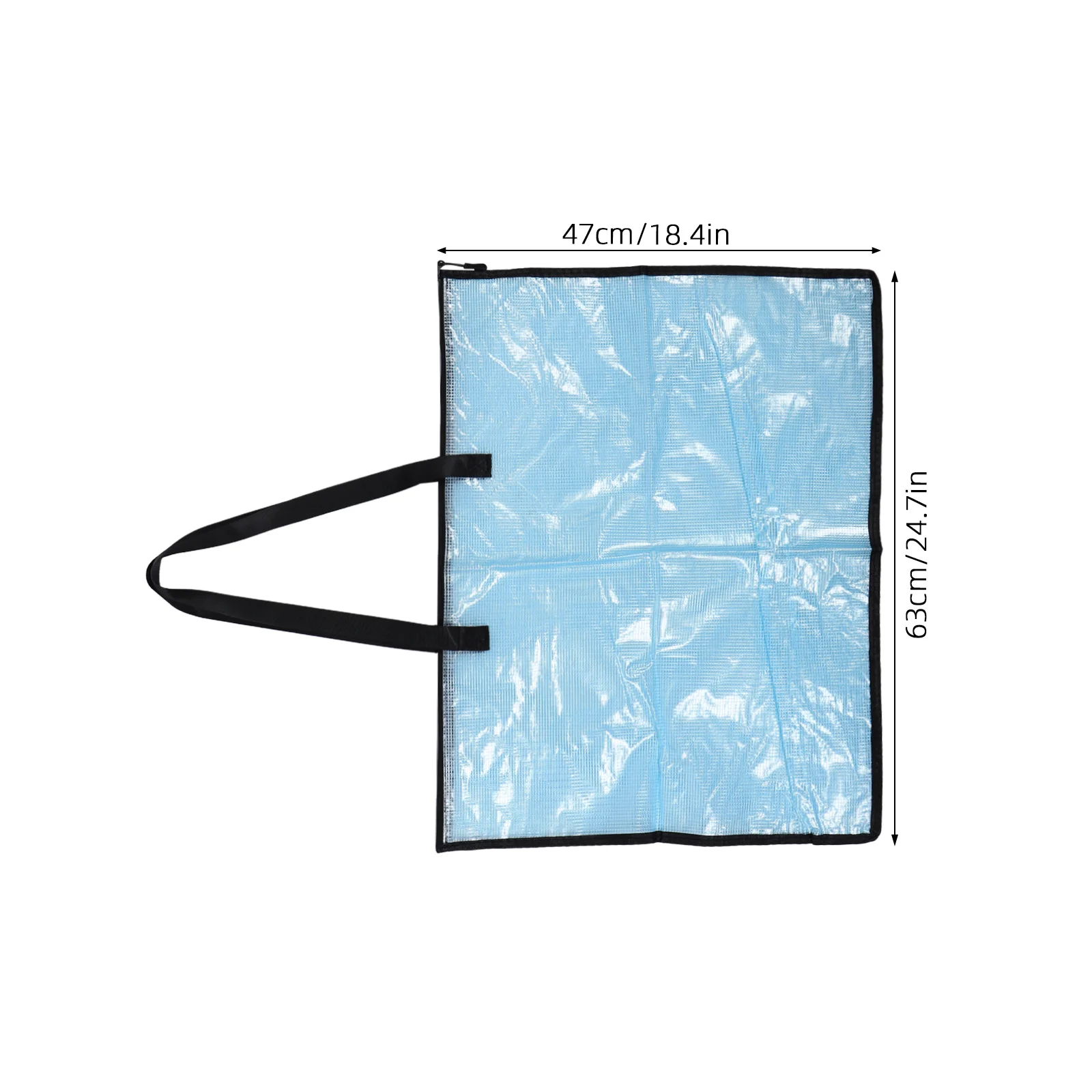 حقيبة ملصقات شفافة 24.76X18.47 بوصة سعة كبيرة منظم عمل فني شفاف مقبض حقيبة تخزين فنية لوثائق اللوحات
