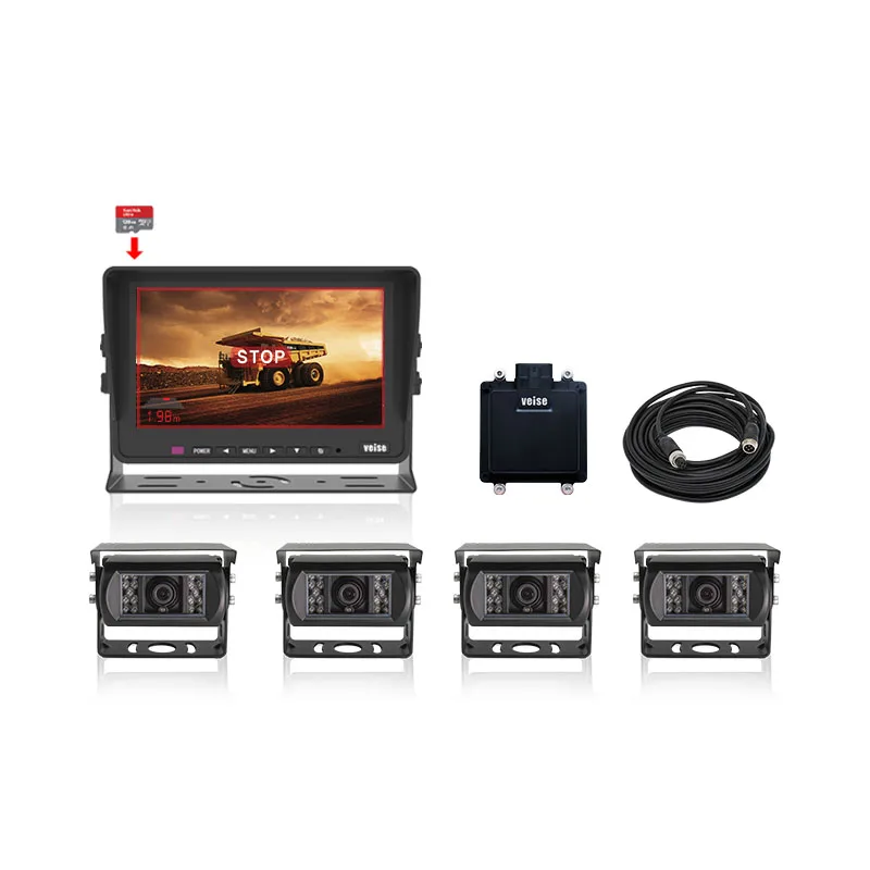 HD Reverse Camera With Backup Radar System Detector Adjustable Angle Car Rear View Camera Universal For Pickup Truck