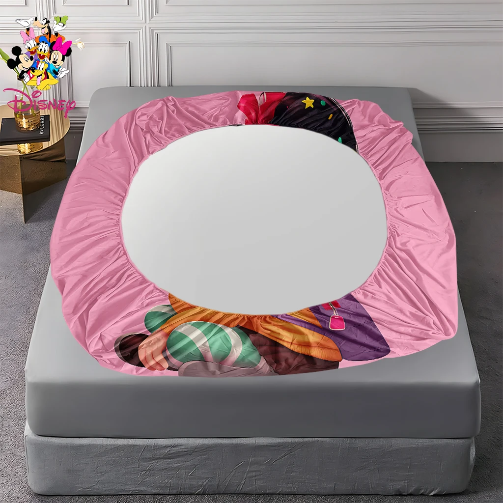 2/3 قطعة مجموعة ملاءات ديزني فانيلوب المجهزة، طباعة رقمية مريحة ولطيفة وناعمة مناسبة لغرف النوم المنزلية/غرف الضيوف/المهاجع