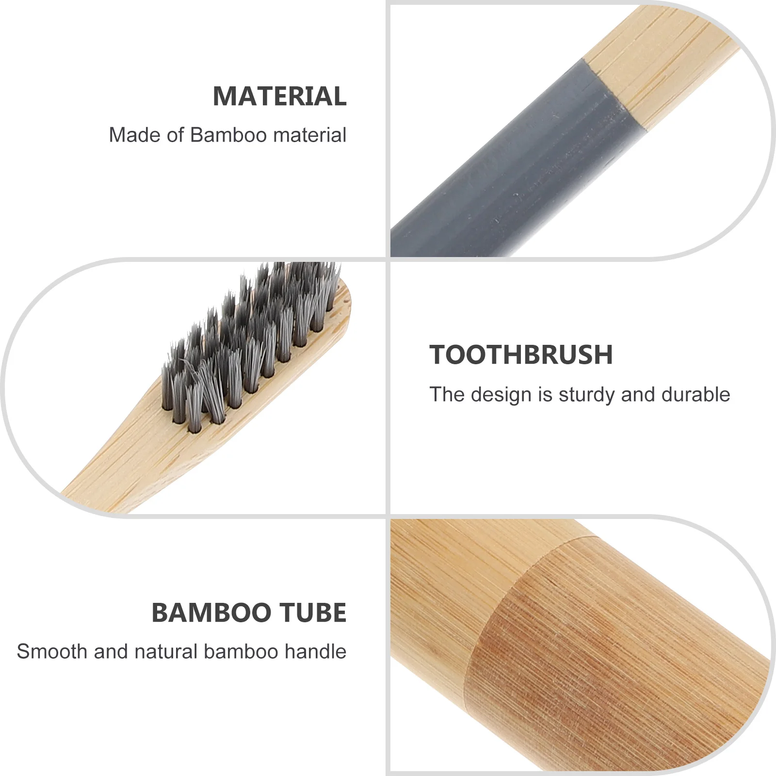 

Bamboo Toothbrush for Travel Toothbrush Travel Kids Bathroom Teeth Cleaning al Friendly Holder Supply