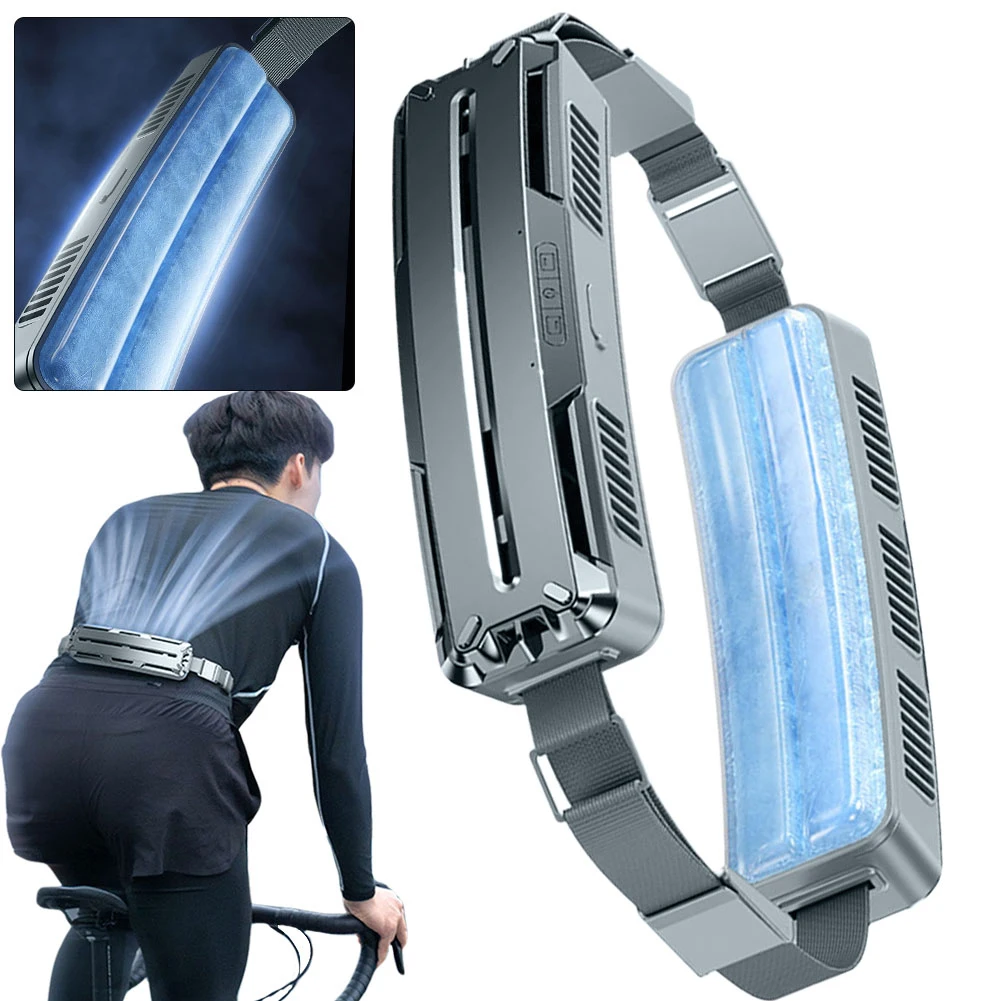 

Mini Wearable Personal Fan USB Rechargeable Body Fan 5000mAh Removable Ice Pack for Outdoor Sport Camping Hiking Travel Fishing
