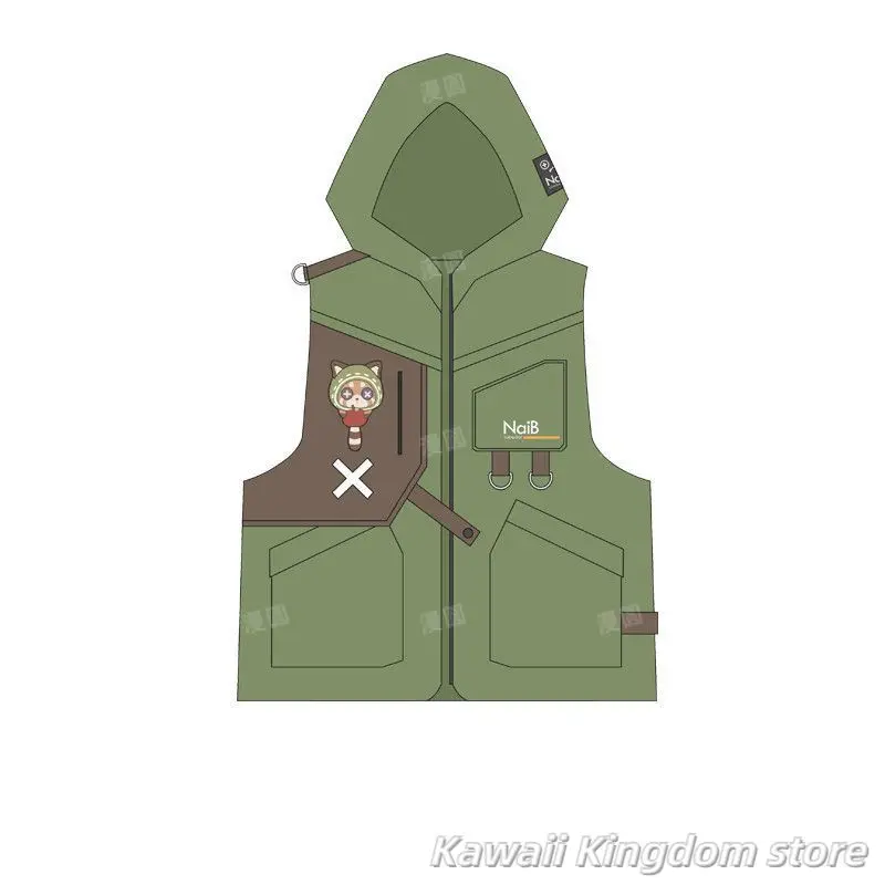 Identity Ⅴ Naib Subedar Mercenary Anime Cosplay Costume Short Sleeve T-shirt Waistcoat Shorts Suit Mascot Student Accessory