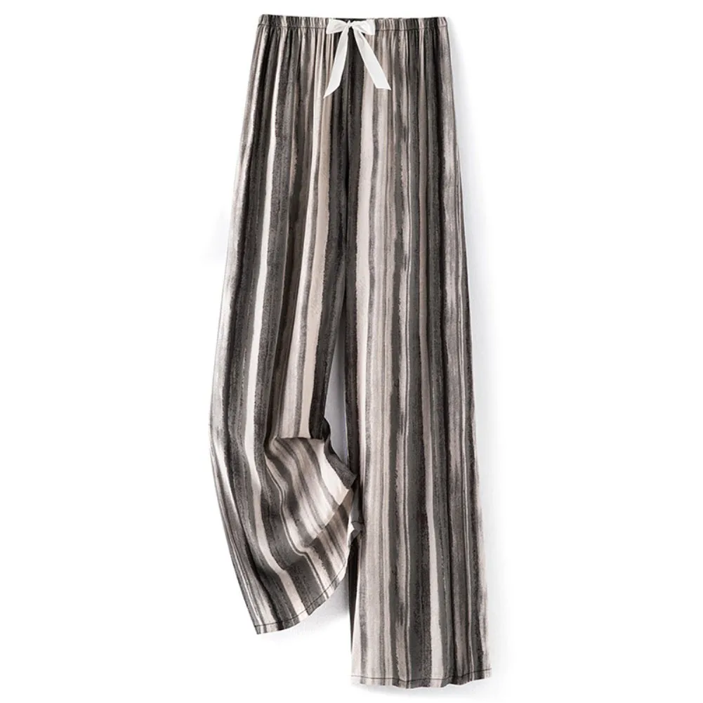 

Comfortable Pants Silk Trousers Suitable For Various Occasions Breathable Fabric Capre Design Casual Style Elastic Waist