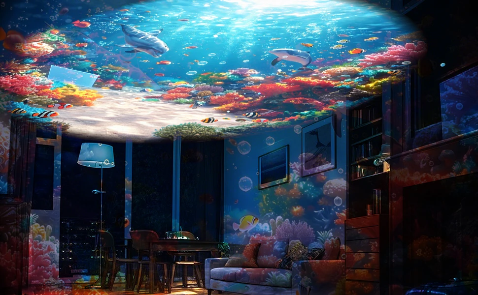 Galaxy-Sternprojektor-Disk mit realistischem Tiermusterfilm, 4K HD Deckenprojektions-Disk - 6er-Pack (Projektor nicht enthalten) – Detail 1