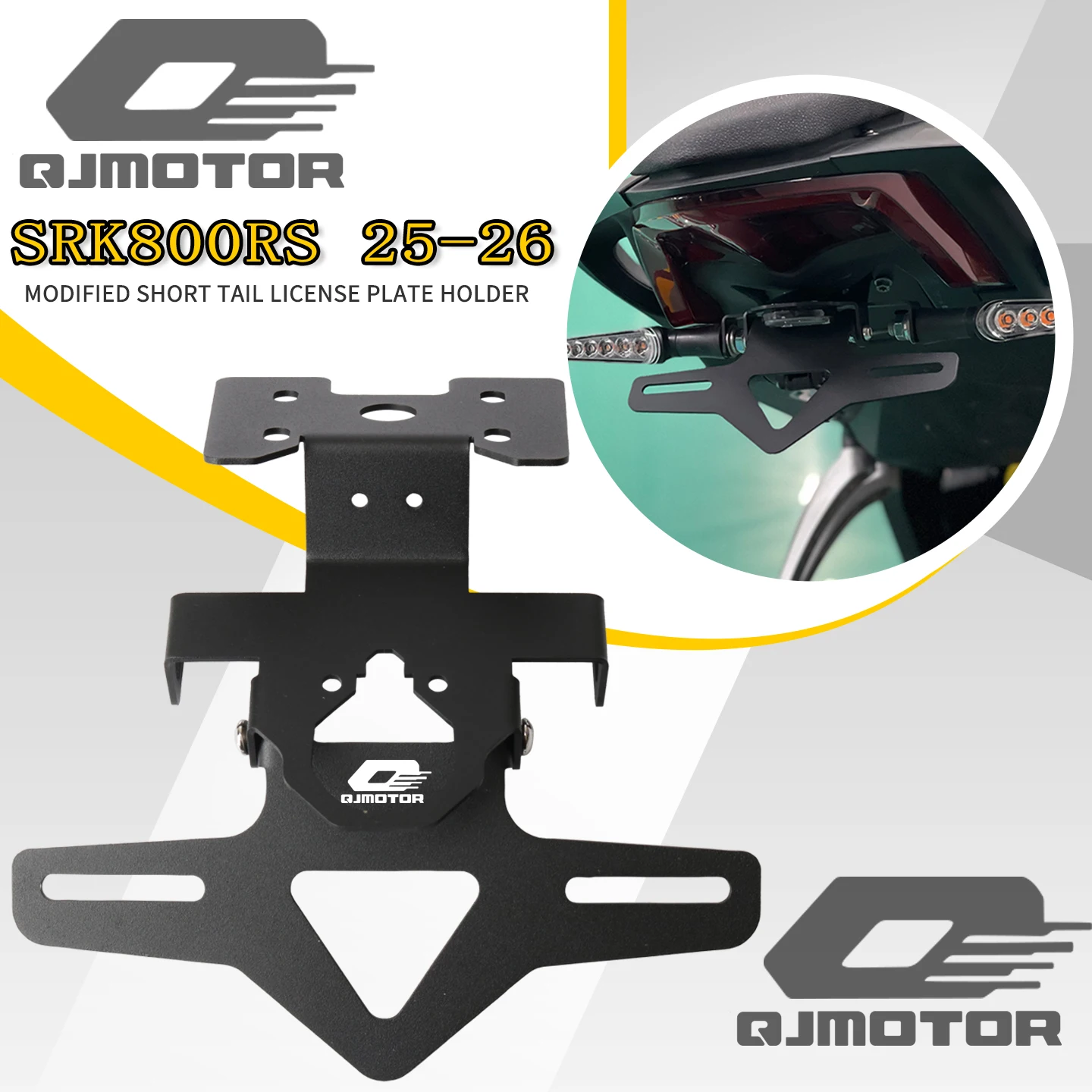 

For QJMOTOR SRK800RS SRK 800RS SRK 800 RS 2025 2026 Motorcycle License Plate Holder Fender Eliminator short tail