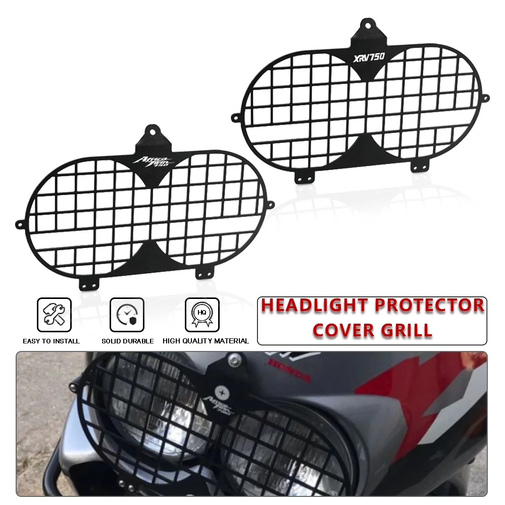 For Honda Africa Twin XRV750 XRV 750 Africa Twin 750 1996 - 2002 Motorcycle Accessories Headlight Grill Guard Cover Protection