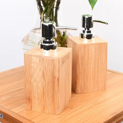 230ml Soap Dispenser Lotion Shampoo Dispenser Bottle Holder Bathroom Kitchen Bamboo Liquid Hand Soap Dispenser Pump