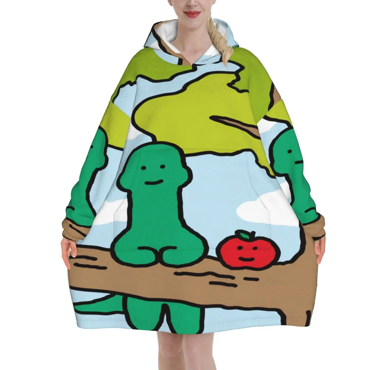 Jogumans Wearable Blanket Hoodie for Women Men Oversized Sweatshirt Blanket with Pocket