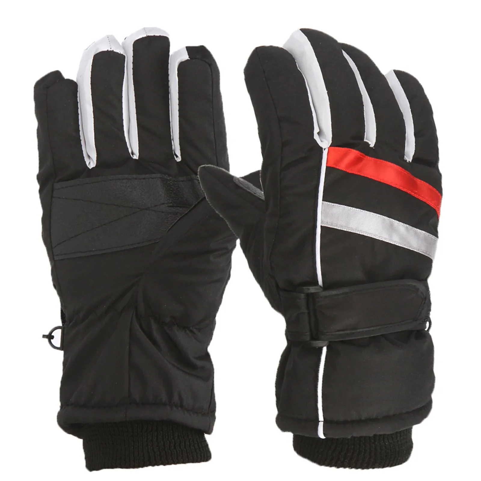 Winter Kids Ski Gloves Outdoor Sports Gloves Boys Girls Snow Skating Snowboarding Windproof Warm Ski Gloves For 7-12 Years Old