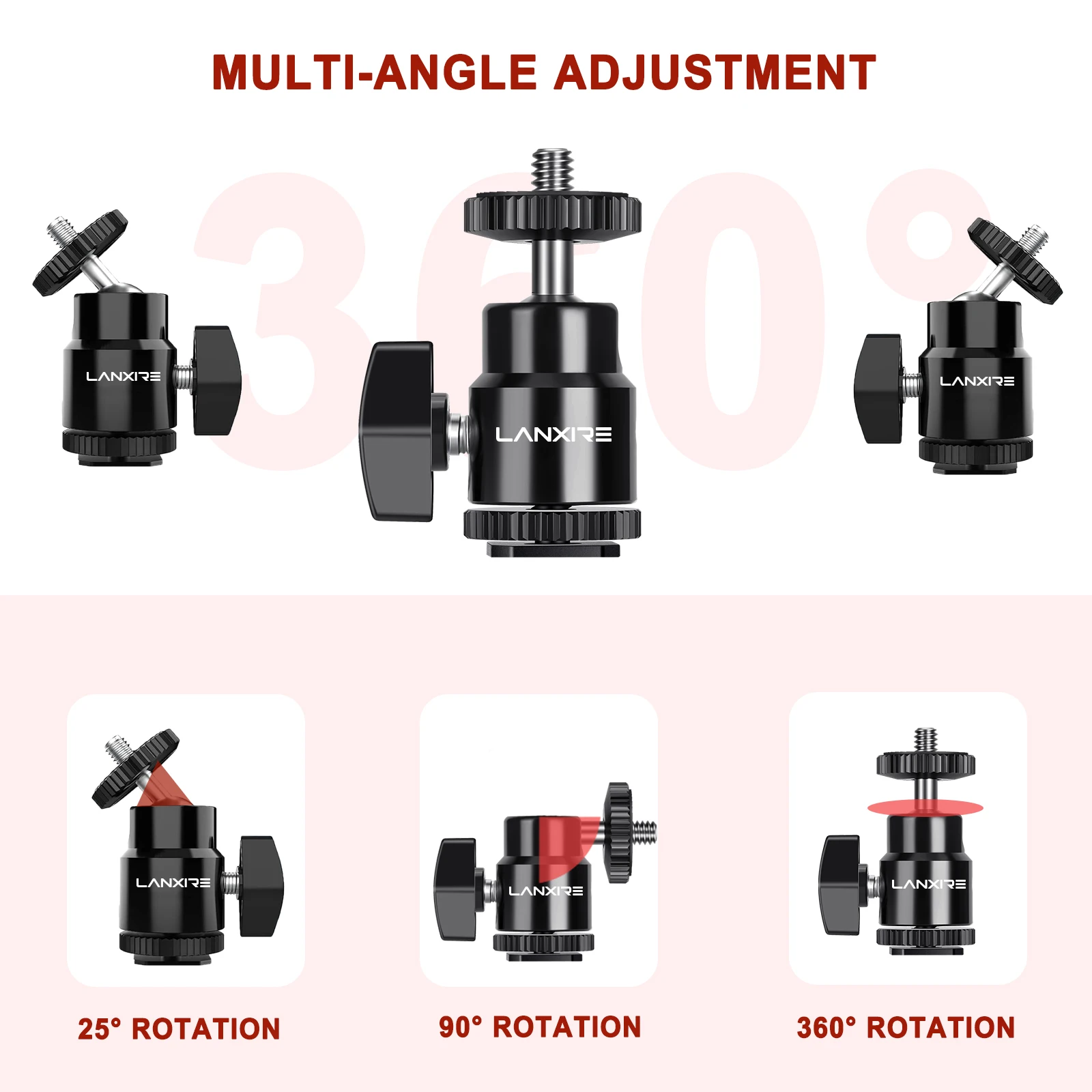 Adaptor Cold Shoe Lanxire Mini - Photography Lighting Rig ulasan dan harga