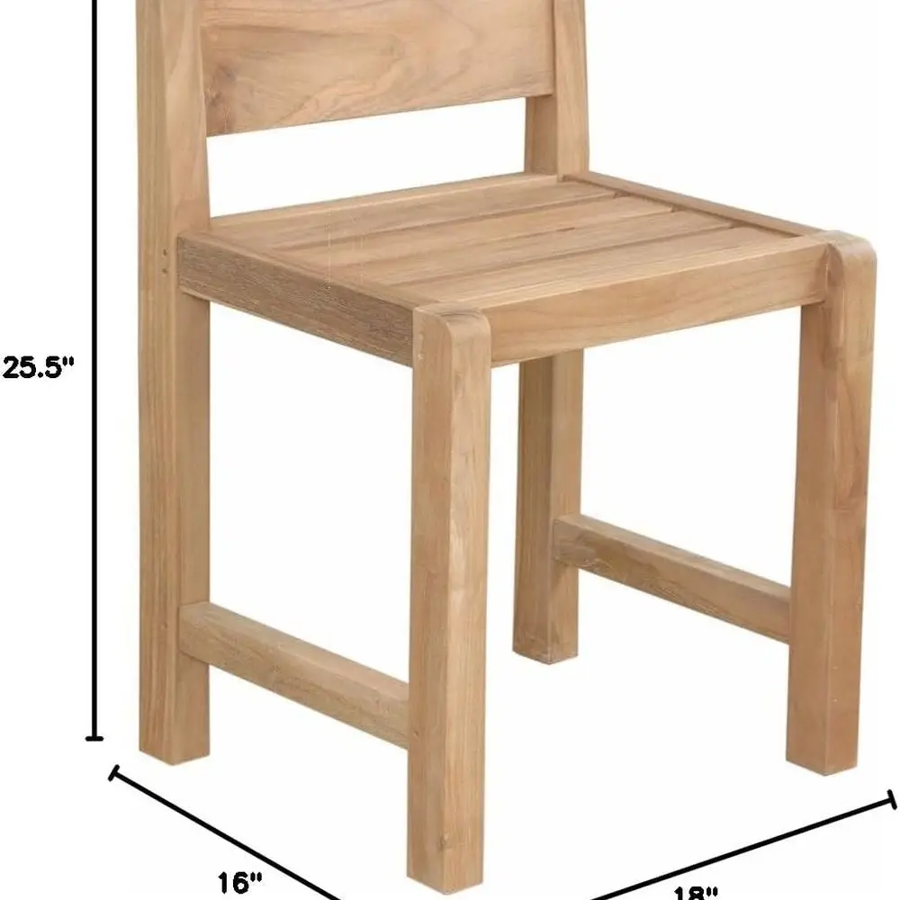 Sedia da giardino Sedona in teak, mobili da giardino per esterni