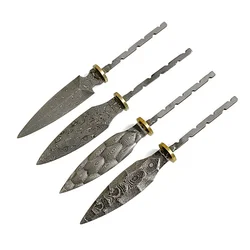 Dropship 1PCS Damascus Steel Tea Knife Blank Household DIY Tea Needles Accessories