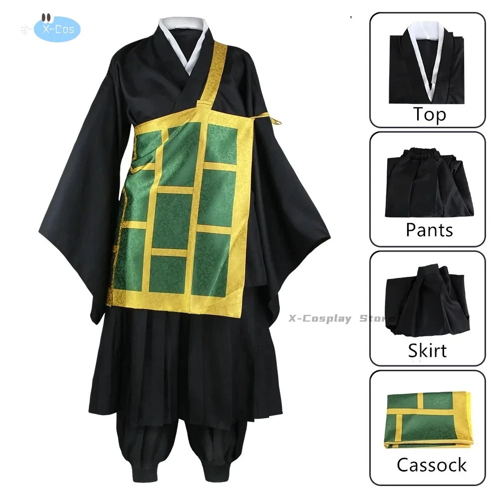 Anime Geto Suguru Cosplay Traje para Homens e Mulheres, Kimono Preto, Juju Ka, Uniforme Japonês, Roupas de Festa de Halloween
