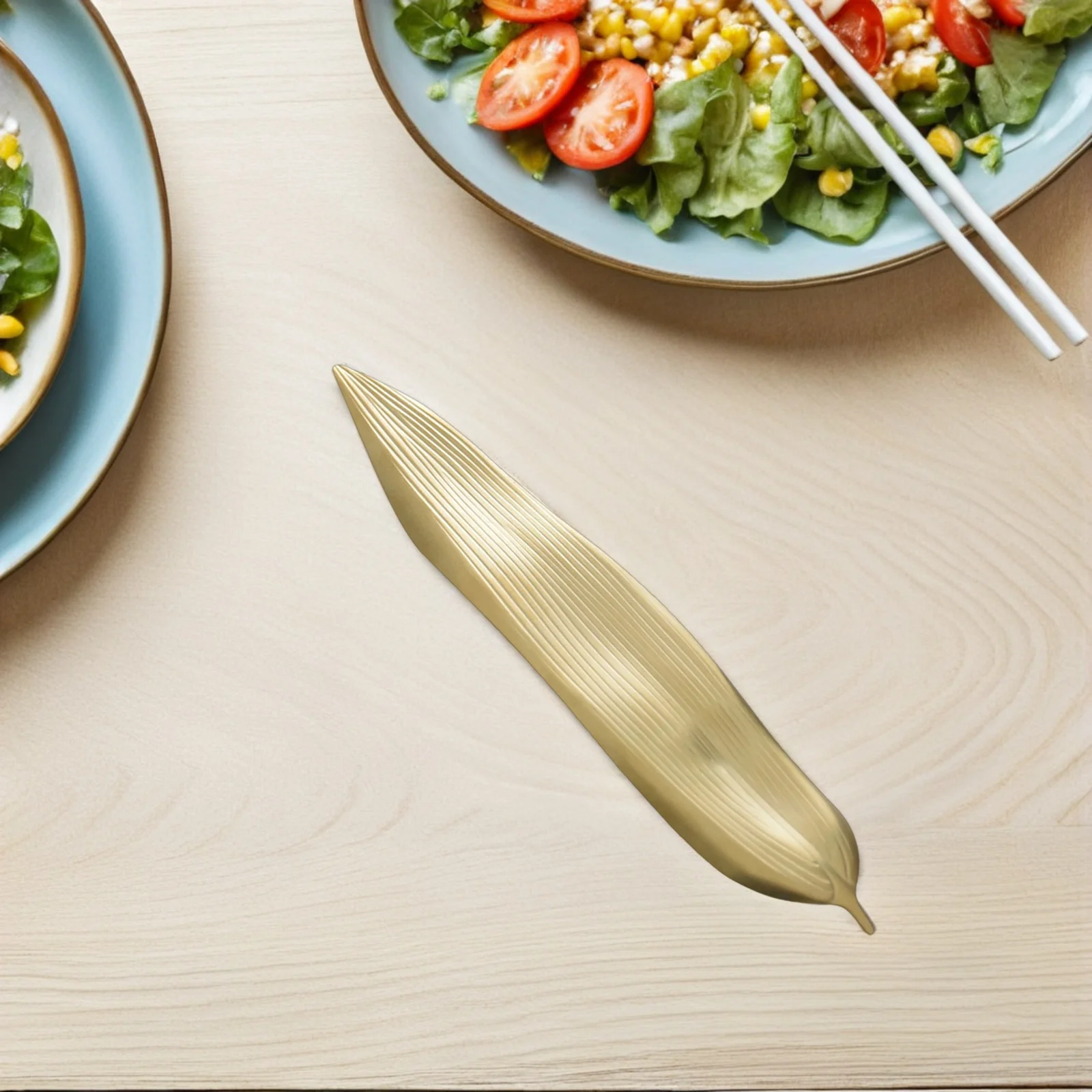 

Stainless Steel Chopsticks Holder Leaf Shape Chopsticks Rest Rack For Kitchen Dining Table Decor Utensils