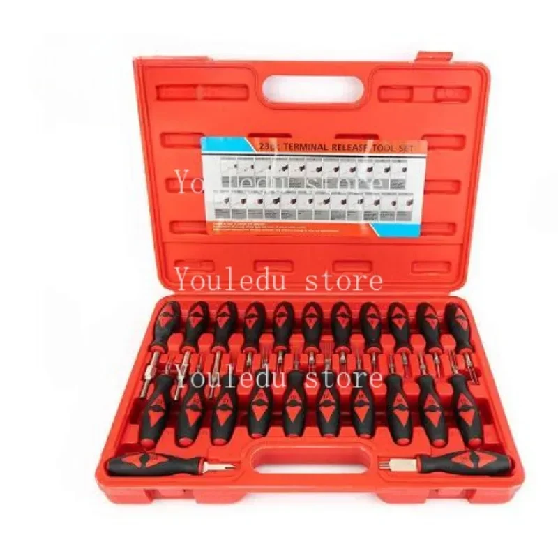23Pcs/Set Universal Automotive Terminal Release Removal Remover Tool Kit Car Electrical Wiring Crimp Connector Pin Extractor Kit
