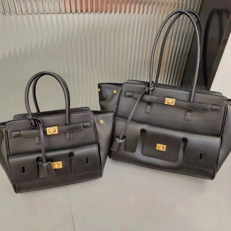 

Дизайнерская сумка через плечо с замком и крыльями, большая вместительная дорожная сумка, роскошная сумка-локомотив из натуральной кожи, универсальная женская сумка