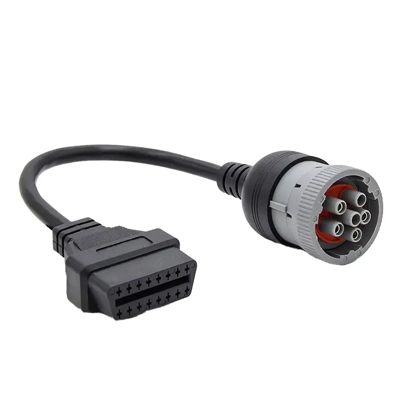 J1708 Truck cable 16-pin 2 OBD2 female to 6-pin male truck scanner diagnostic cable