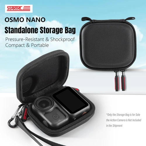 Imagen 2 del producto STARTRC Mini bolsa de almacenamiento portátil Estuche de transporte de viaje caja dura impermeable 2 uds Fim de vidrio para accesorios de cámara DJI OSMO NANO