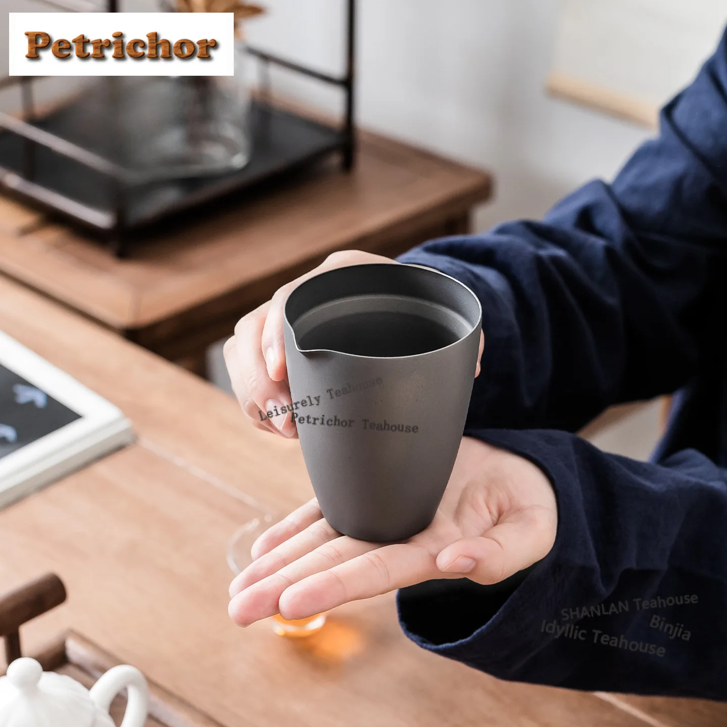 

180ml Pure Titanium Tea Pitcher Pour Tea Fair Cup Serving Cup Cha Hai Dispenser Household Justice Cup Fair Mug Teaset Supplies