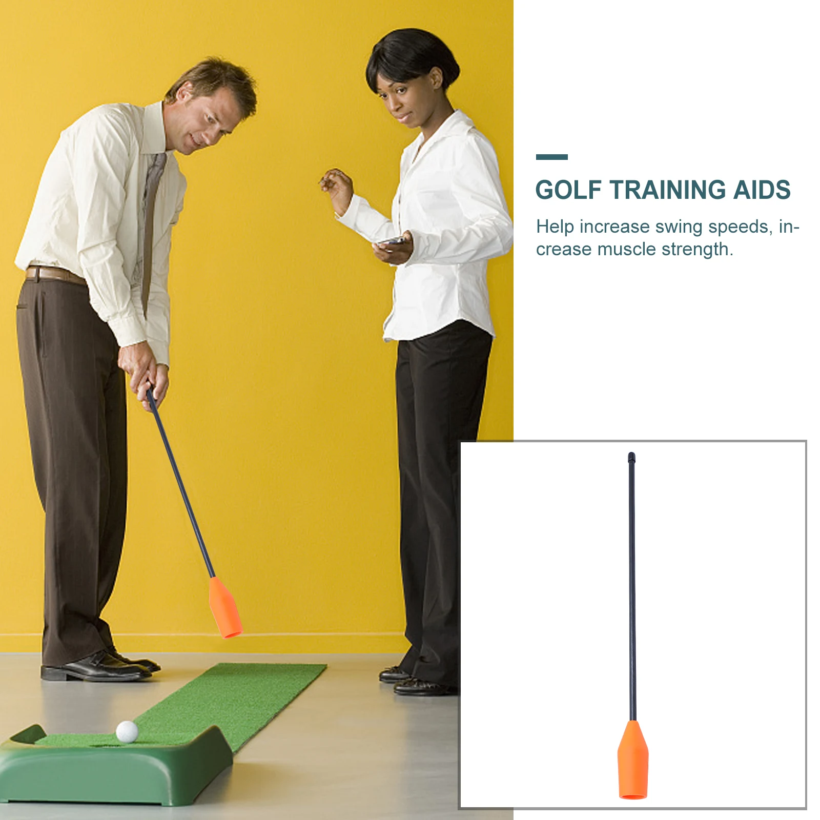 

1pc Swing Training Stick For Golf Core Strength Speed Drill Rod Lightweight Practice Tool Swing Gesture Correcting Aids