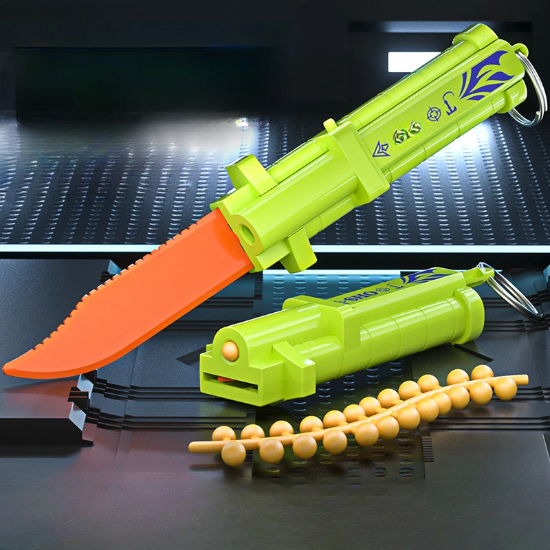 3D Print Gravity 2 in 1 Small Radish Toy Gun Carrot Knife Mini Model Fidget Toy for Kids Adults Stress Relief Toys Plastic Knife