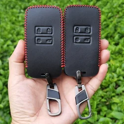 Card Leather Car Key Cover For Renault Captur Koleos Kadjar Zoe Arkana Espace Clio Megane Grand Scenic Sandero Dacia Duster