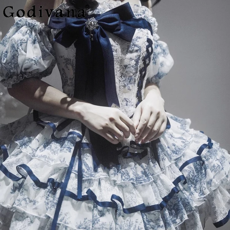 فستان نسائي أنيق لحفلات الهالوين بقصة ضيقة فستان لوليتا قوطي أصلي باللونين الأسود والوردي فستان نسائي صيفي من فيستدوس دي موجر