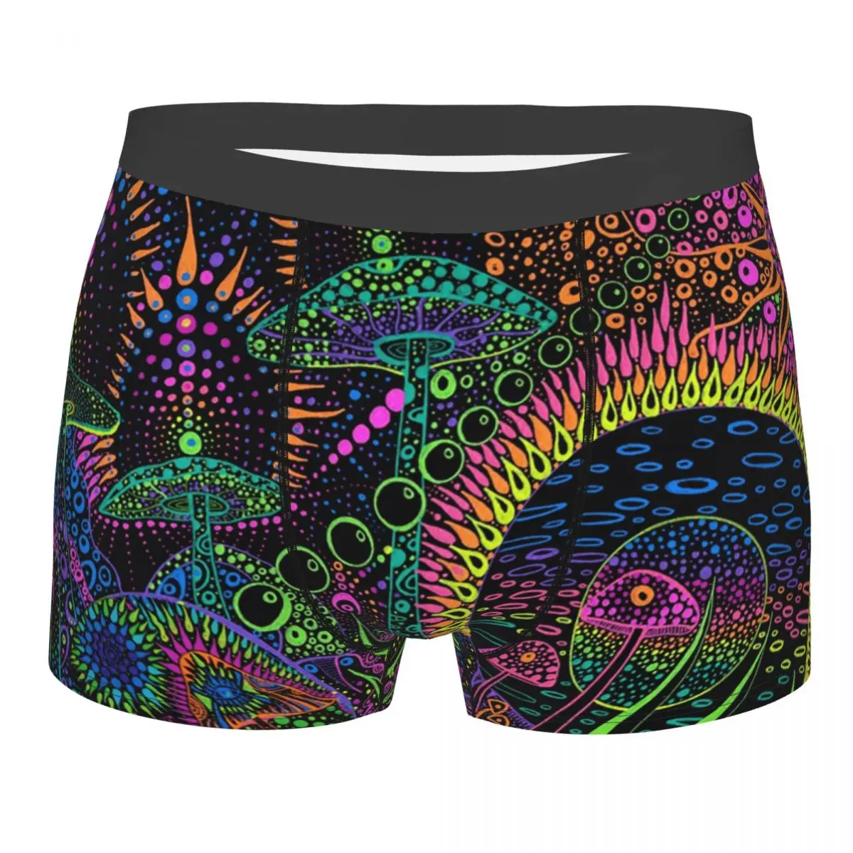 Magic Mushroom Trippy Psychedelic Neon Pastel Goth Underwear Men Sexy Printed Custom Boxer Shorts Panties