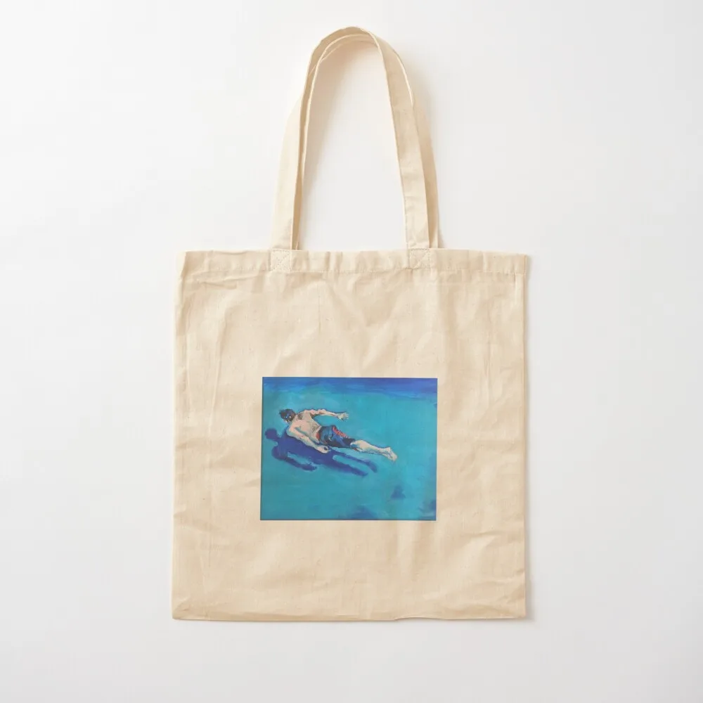 DIAGONAL SWIMMER Tote Bag free delivery bags shopping bag logo Canvas shoulder bag for beach Canvas Tote