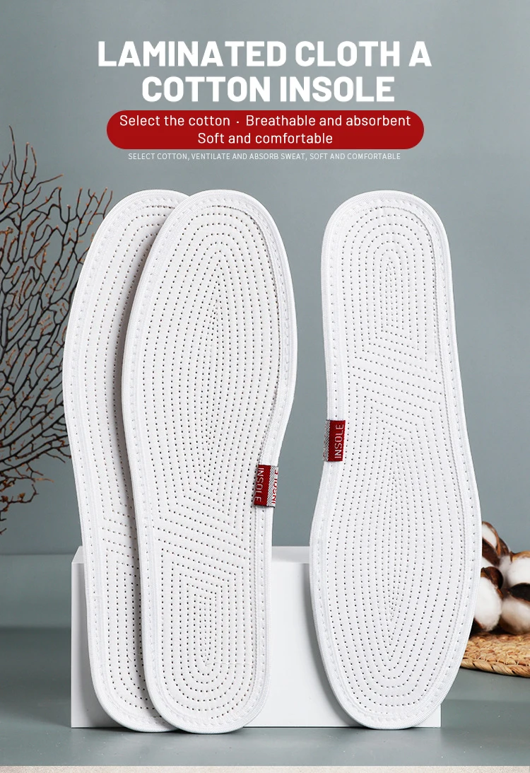 3 Paar neunlagige Baumwoll-Einlegesohlen, schweißabsorbierende Einlage für Damen und Herren, atmungsaktiv, geruchshemmend, bequeme, langlebige Sportschuhsohle – Detail 2