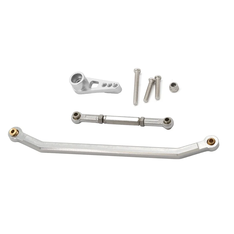 ABUM-Aluminum Alloy Stronger Steering Link Rod Kit For 1/12 MN128 Upgrade RC Car Part