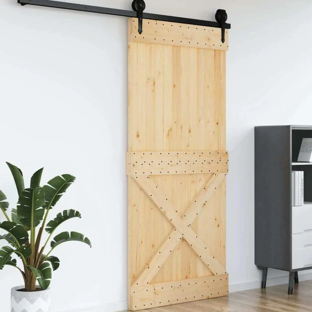 Solid Pine Door NARVIK 39.4x82.7 Inch - Durable & Stylish Wooden Entryway Solution