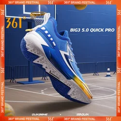 361 Degrees BIG3 5.0 Quick Pro Men Basketball Shoes Cushioning Lightweight Breathable Stable Flexible Male Sneakers 672421111