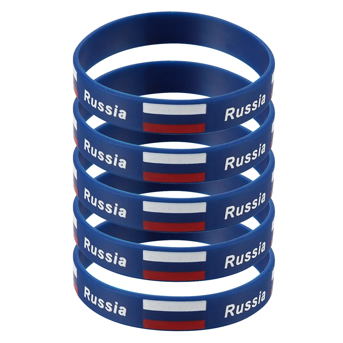 

Набор из 5 силиконовых браслетов с флагами стран, удобные спортивные аксессуары для международных футбольных матчей
