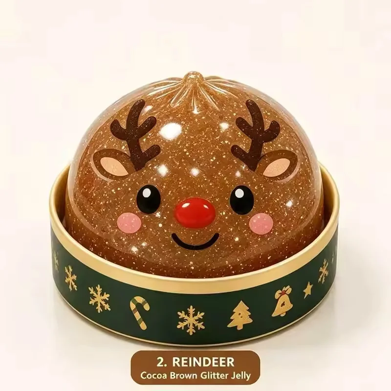 New Santa Claus Elk Dumpling Shape Stress Relief Squeeze Toy Christmas Party Favor Toys Gifts For Adult
