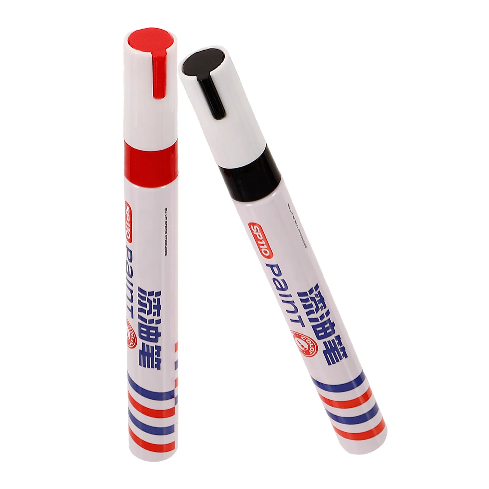 2Pcs Monument Writing Repair Pen Set Tablet Inscription Touch-Up Markers Oil-Based Waterproof Fade-Resistant for Tombstone